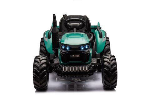 Traktor Na Akumulator HC-306 Z Przyczepą Ciemno Zielony 24V Traktor Na Akumulator HC-306 Z Przyczepą Ciemno Zielony 24V
