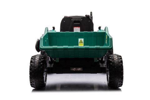 Traktor Na Akumulator HC-306 Z Przyczepą Ciemno Zielony 24V Traktor Na Akumulator HC-306 Z Przyczepą Ciemno Zielony 24V