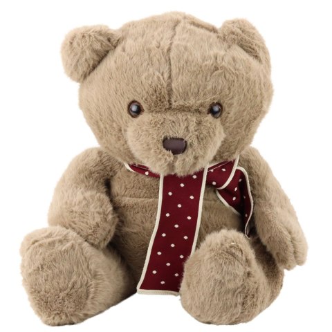 Pluszowa Maskotka Przytulanka Duży Miś Z Szalikiem Jasnobrązowy 45cm Pluszowa Maskotka Przytulanka Duży Miś Z Szalikiem Jasnobrązowy 45cm
