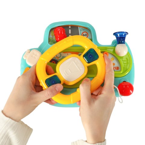Zabawka interaktywna kierownica dla dzieci dziecka malucha do wózka symulator muzyka dźwięki niebieska Zabawka interaktywna kierownica dla dzieci dziecka malucha do wózka symulator muzyka dźwięki niebieska