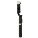 Kijek do selfie z pilotem Bluetooth statyw tripod lampka LED czarny