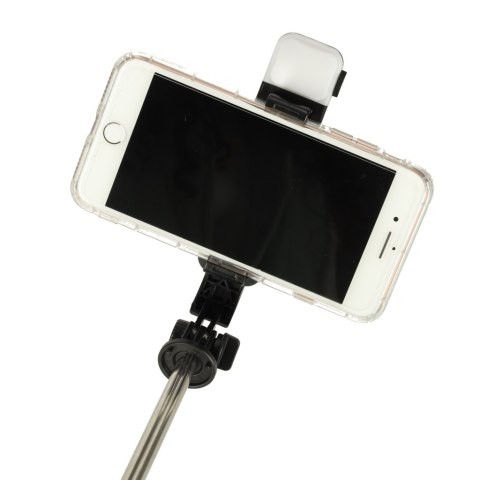 Kijek do selfie z pilotem Bluetooth statyw tripod lampka LED czarny Kijek do selfie z pilotem Bluetooth statyw tripod lampka LED czarny
