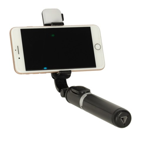 Kijek do selfie z pilotem Bluetooth statyw tripod lampka LED czarny Kijek do selfie z pilotem Bluetooth statyw tripod lampka LED czarny