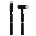 Kijek do selfie z pilotem Bluetooth statyw tripod lampka LED czarny