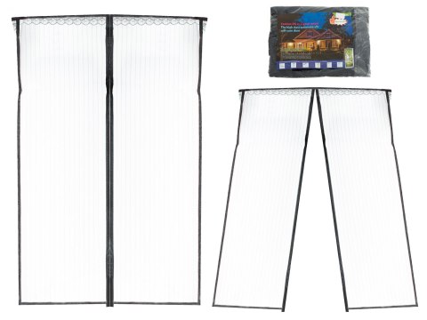 Moskitiera siatka magnetyczna na drzwi 160x230cm CZARNA Moskitiera siatka magnetyczna na drzwi 160x230cm CZARNA