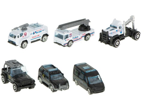 Transporter samolot + 6 aut policja bok/przód Transporter samolot + 6 aut policja bok/przód