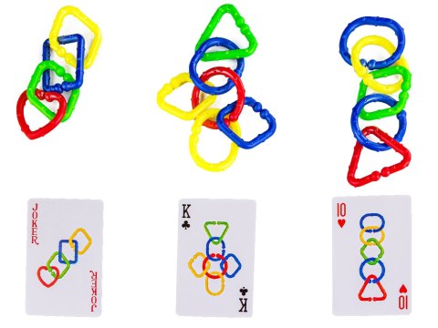 Logiczna Gra Połącz Obręcze Kształty, Puzzle Ring Game Karty Logiczna Gra Połącz Obręcze Kształty, Puzzle Ring Game Karty