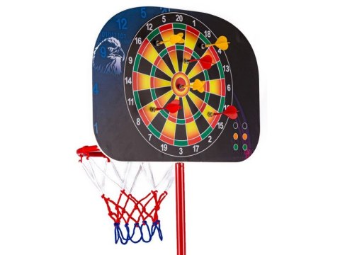 Zestaw Gier 2w1 Koszykówka Dart Rzutki 166cm Zestaw Gier 2w1 Koszykówka Dart Rzutki 166cm