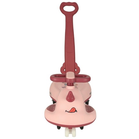 Jeździk grawitacyjny LED Swing FIX S1 skuter z rączką różowy max 65kg Jeździk grawitacyjny LED Swing FIX S1 skuter z rączką różowy max 65kg