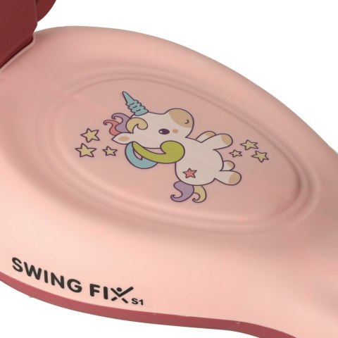 Jeździk grawitacyjny LED Swing FIX S1 skuter z rączką różowy max 65kg Jeździk grawitacyjny LED Swing FIX S1 skuter z rączką różowy max 65kg