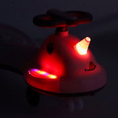 Jeździk grawitacyjny LED Swing FIX S1 skuter z rączką różowy max 65kg Jeździk grawitacyjny LED Swing FIX S1 skuter z rączką różowy max 65kg