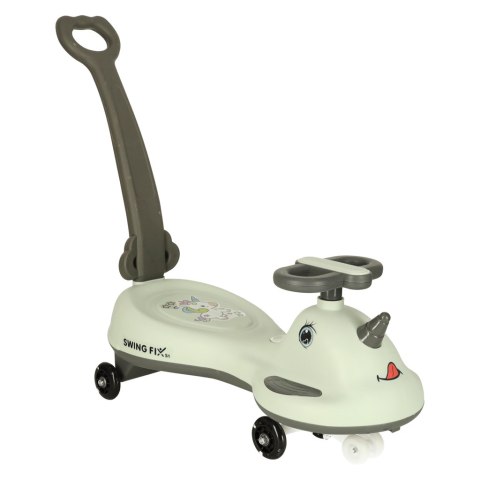 Jeździk grawitacyjny LED Swing FIX S1 skuter z rączką szary max 65kg Jeździk grawitacyjny LED Swing FIX S1 skuter z rączką szary max 65kg