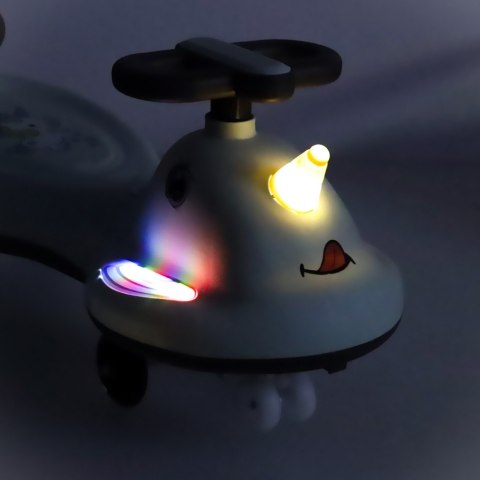 Jeździk grawitacyjny LED Swing FIX S1 skuter z rączką szary max 65kg Jeździk grawitacyjny LED Swing FIX S1 skuter z rączką szary max 65kg