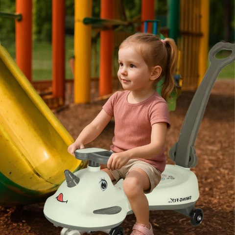Jeździk grawitacyjny LED Swing FIX S1 skuter z rączką szary max 65kg Jeździk grawitacyjny LED Swing FIX S1 skuter z rączką szary max 65kg
