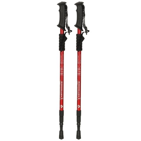 Kijki kije trekkingowe do nordic walking składane 2 sztuki czerwone Kijki kije trekkingowe do nordic walking składane 2 sztuki czerwone