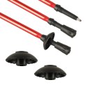 Kijki kije trekkingowe do nordic walking składane 2 sztuki czerwone