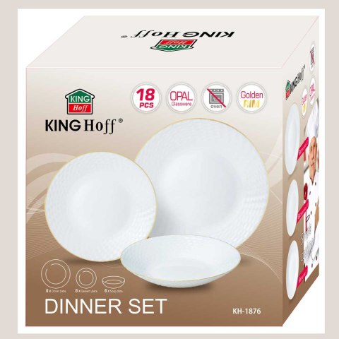 KOMPLET OBIADOWY OPAL DLA 6 OSÓB 18 ELEM. KINGHOFF KH-1876 KOMPLET OBIADOWY OPAL DLA 6 OSÓB 18 ELEM. KINGHOFF KH-1876