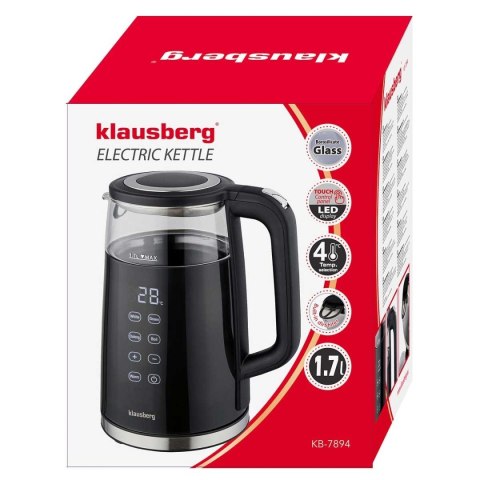 CZAJNIK ELEKTRYCZNY 1,7L KLAUSBERG KB-7894 LED REULACJA TEMPERATURY CZAJNIK ELEKTRYCZNY 1,7L KLAUSBERG KB-7894 LED REULACJA TEMPERATURY