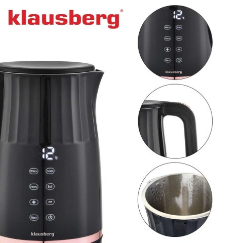 CZAJNIK ELEKTRYCZNY 1,7L KLAUSBERG KB-7895 LED REULACJA TEMPERATURY CZAJNIK ELEKTRYCZNY 1,7L KLAUSBERG KB-7895 LED REULACJA TEMPERATURY
