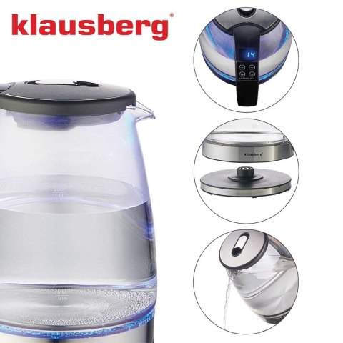 CZAJNIK ELEKTRYCZNY SZKLANY 1,8L KLAUSBERG KB-7887 LED RGB CZAJNIK ELEKTRYCZNY SZKLANY 1,8L KLAUSBERG KB-7887 LED RGB