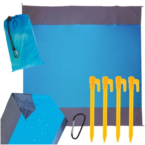 Mata plażowa piknikowa wodoodporna duża koc biwakowy na piknik biwak pokrowiec XXL 210 X 200 cm Mata plażowa piknikowa wodoodporna duża koc biwakowy na piknik biwak pokrowiec XXL 210 X 200 cm