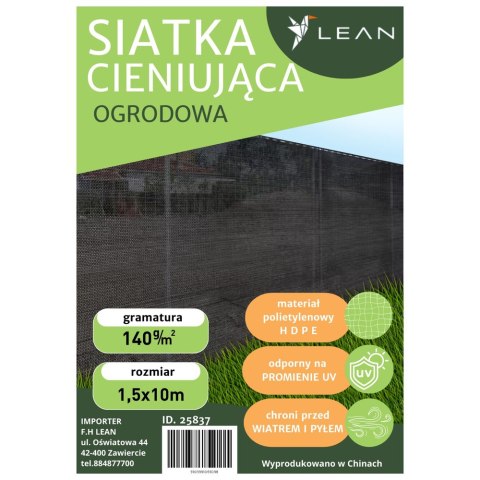 Siatka Cieniująca Na Ogrodzenie Płot Maskująca Zielona 1.5M 10M 140g/m² Siatka Cieniująca Na Ogrodzenie Płot Maskująca Zielona 1.5M 10M 140g/m²