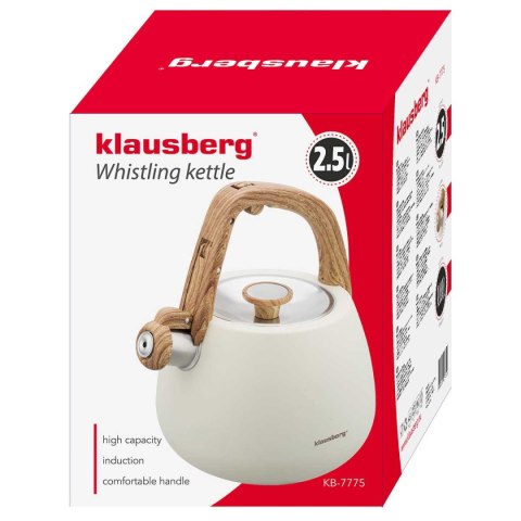 CZAJNIK STALOWY Z GWIZDKIEM 2,5L KLAUSBERG KB-7775 CZAJNIK STALOWY Z GWIZDKIEM 2,5L KLAUSBERG KB-7775