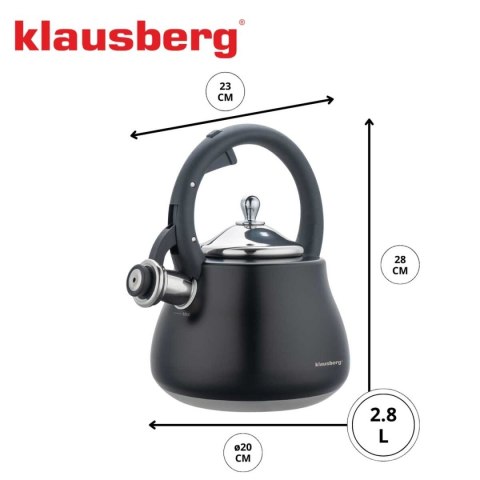 CZAJNIK STALOWY Z GWIZDKIEM 2,8L KLAUSBERG KB-7918 CZAJNIK STALOWY Z GWIZDKIEM 2,8L KLAUSBERG KB-7918