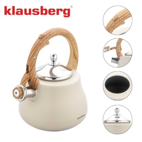 CZAJNIK STALOWY Z GWIZDKIEM 2,8L KLAUSBERG KB-7919 CZAJNIK STALOWY Z GWIZDKIEM 2,8L KLAUSBERG KB-7919