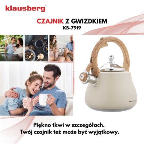 CZAJNIK STALOWY Z GWIZDKIEM 2,8L KLAUSBERG KB-7919 CZAJNIK STALOWY Z GWIZDKIEM 2,8L KLAUSBERG KB-7919