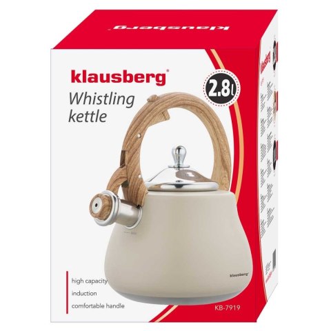CZAJNIK STALOWY Z GWIZDKIEM 2,8L KLAUSBERG KB-7919 CZAJNIK STALOWY Z GWIZDKIEM 2,8L KLAUSBERG KB-7919