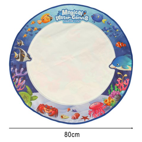Mata wodna do malowania rysowania wodą mazaki pieczątki szablony wałek okrągła 80cm wodny świat Mata wodna do malowania rysowania wodą mazaki pieczątki szablony wałek okrągła 80cm wodny świat
