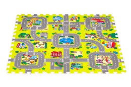 Mata piankowa dla dzieci miasto 9 elementów 90,5x90,5 cm IPLAY