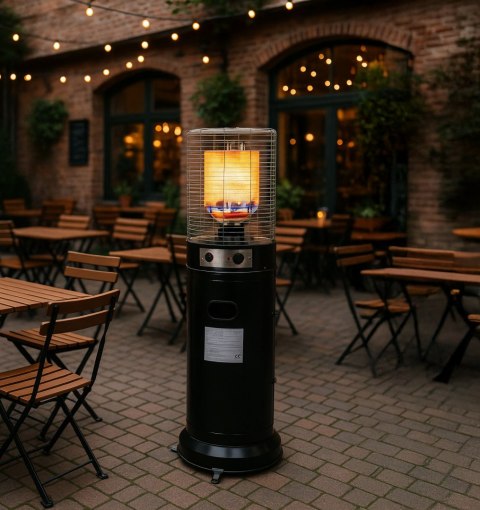 Ogrzewacz gazowy grzejnik 11 kW szklany na ogród patio reduktor wąż pokrowiec MultiGarden Ogrzewacz gazowy grzejnik 11 kW szklany na ogród patio reduktor wąż pokrowiec MultiGarden
