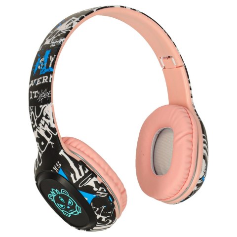 Słuchawki bezprzewodowe nauszne Bluetooth Gaming Sport różowe Słuchawki bezprzewodowe nauszne Bluetooth Gaming Sport różowe