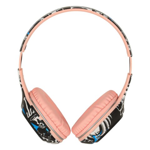 Słuchawki bezprzewodowe nauszne Bluetooth Gaming Sport różowe Słuchawki bezprzewodowe nauszne Bluetooth Gaming Sport różowe