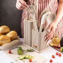 ZESTAW NOŻY I PRZYBORÓW KUCHENNYCH Z DESKĄ W STOJAKU KLAUSBERG KB-7935
