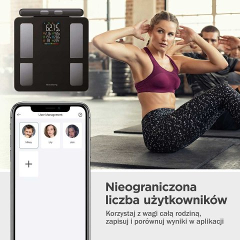 ANALITYCZNA WAGA ŁAZIENKOWA SMART IOS ANDROID KLAUSBERG KB-7856 ANALITYCZNA WAGA ŁAZIENKOWA SMART IOS ANDROID KLAUSBERG KB-7856