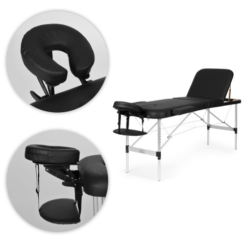 Aluminiowy stół do masażu i rehabilitacji 3-segmentowy składany w walizkę + torba ModernHome Aluminiowy stół do masażu i rehabilitacji 3-segmentowy składany w walizkę + torba ModernHome