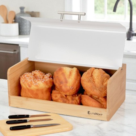 CHLEBAK BAMBUSOWY POJEMNIK NA PIECZYWO E-6068 BIAŁY CHLEBAK BAMBUSOWY POJEMNIK NA PIECZYWO E-6068 BIAŁY