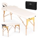 Drewniany stół do masażu i rehabilitacji 2-segmentowy składany w walizkę + torba ModernHome