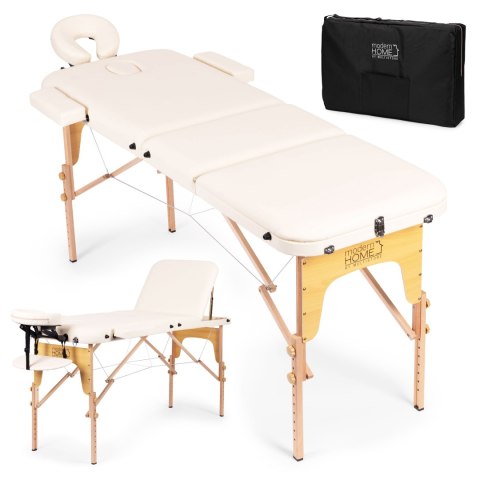 Drewniany stół do masażu i rehabilitacji 3-segmentowy składany w walizkę + torba ModernHome Drewniany stół do masażu i rehabilitacji 3-segmentowy składany w walizkę + torba ModernHome