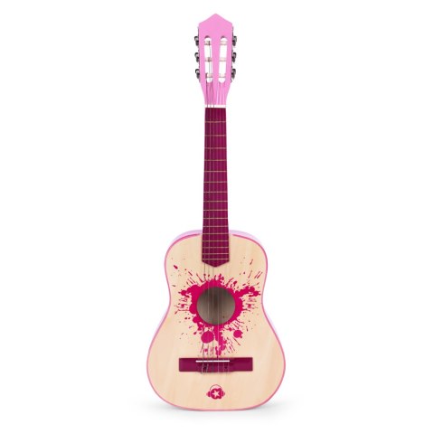 Gitara dla dzieci różowa duża - 30 drewniana 6 strun metalowe i nylonowe ECOTOYS Gitara dla dzieci różowa duża - 30 drewniana 6 strun metalowe i nylonowe ECOTOYS