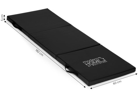 Materac gimnastyczny czarny do ćwiczeń fitness 182x60 cm Materac gimnastyczny czarny do ćwiczeń fitness 182x60 cm