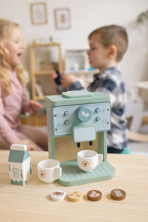 Drewniany ekspres do kawy dla dzieci zestaw baristy 8 elementów ECOTOYS Drewniany ekspres do kawy dla dzieci zestaw baristy 8 elementów ECOTOYS