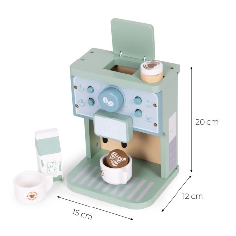 Drewniany ekspres do kawy dla dzieci zestaw baristy 8 elementów ECOTOYS Drewniany ekspres do kawy dla dzieci zestaw baristy 8 elementów ECOTOYS