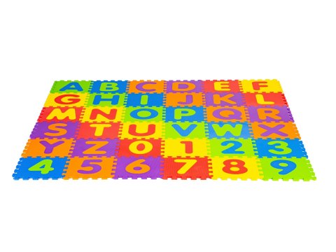 Duża mata piankowa EVA dla dzieci litery cyfry 178x178 cm 36 elementów ECOTOYS Duża mata piankowa EVA dla dzieci litery cyfry 178x178 cm 36 elementów ECOTOYS