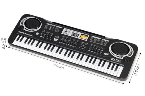 Keyboard pianino dla dzieci z mikrofonem + zasilacz Keyboard pianino dla dzieci z mikrofonem + zasilacz