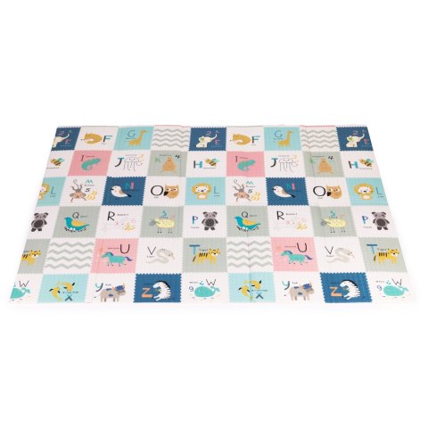 Mata piankowa dla dzieci 200x150 cm edukacyjna dwustronna składana miarka wzrostu alfabet ECOTOYS Mata piankowa dla dzieci 200x150 cm edukacyjna dwustronna składana miarka wzrostu alfabet ECOTOYS
