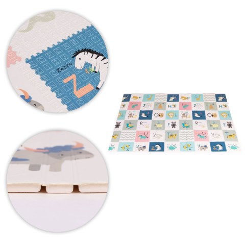 Mata piankowa dla dzieci 200x150 cm edukacyjna dwustronna składana miarka wzrostu alfabet ECOTOYS Mata piankowa dla dzieci 200x150 cm edukacyjna dwustronna składana miarka wzrostu alfabet ECOTOYS